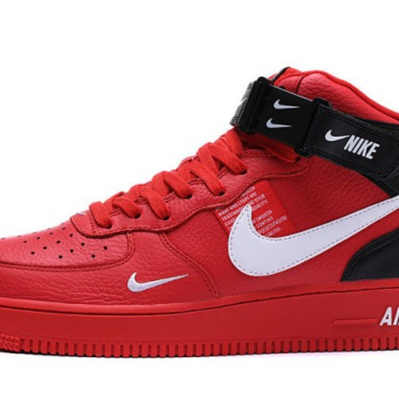 nike air force one mid 07 lv8 red